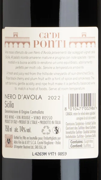 Ca' di Ponti Nero d'Avola 2024 view 3