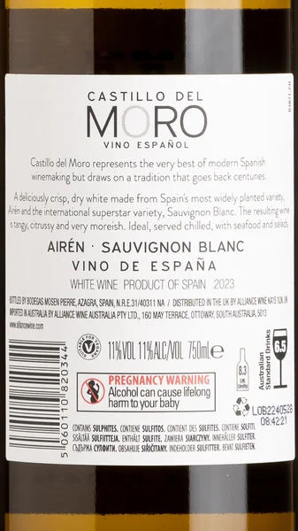 Castillo del Moro Viura Sauvignon Blanc 2024 view 3