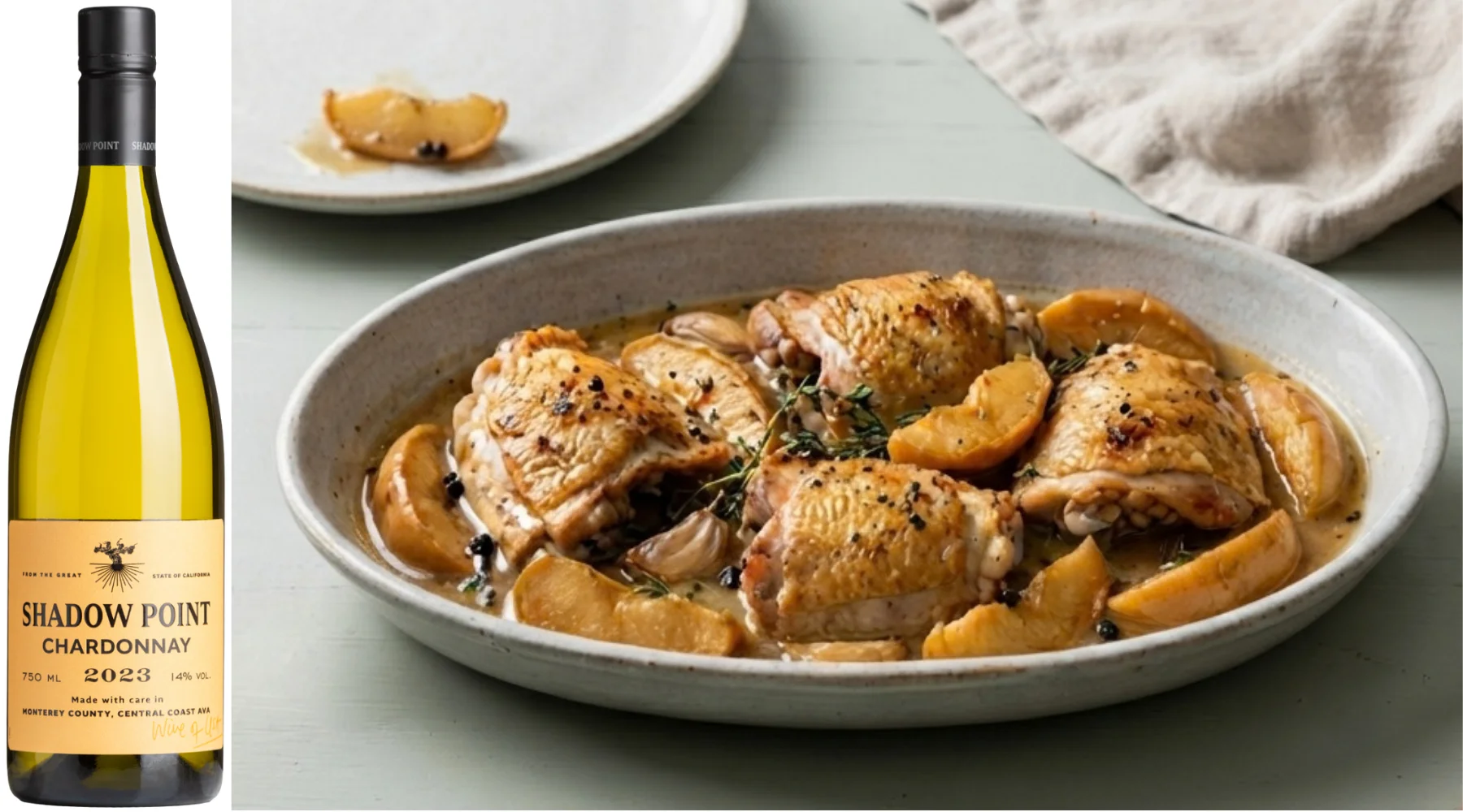 Chicken Thighs Braised with Cider & Apples