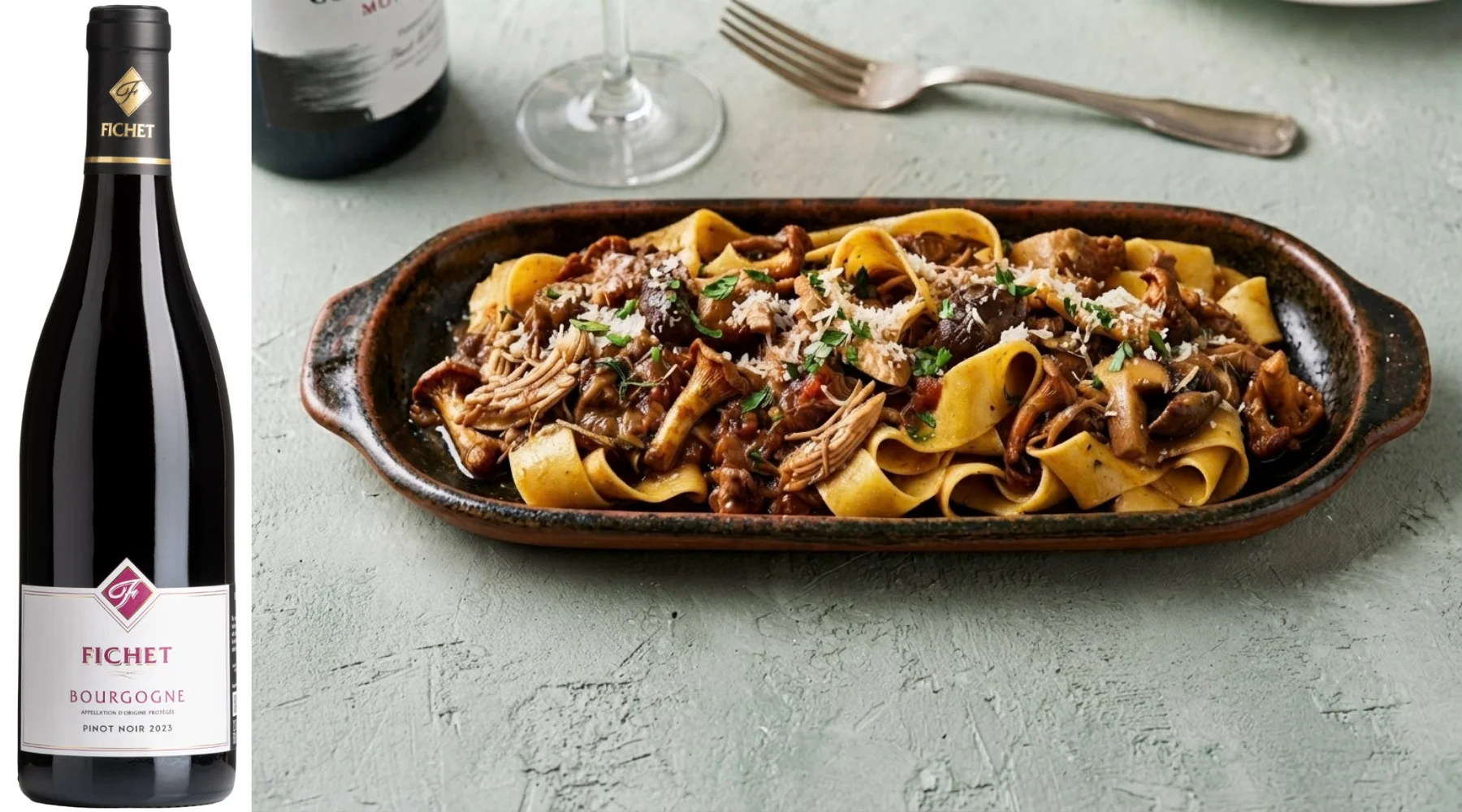 Chicken & Wild Mushroom Ragù with Pappardelle