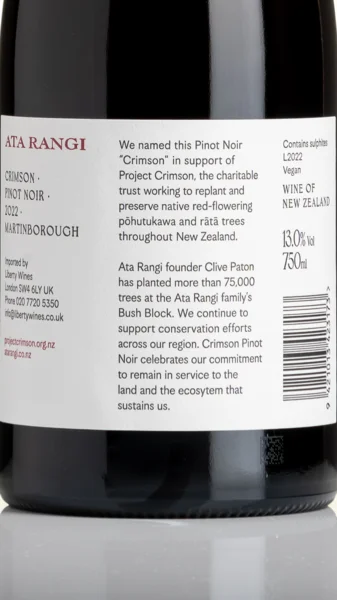 Ata Rangi 'Crimson' Martinborough Pinot Noir 2022 view 3