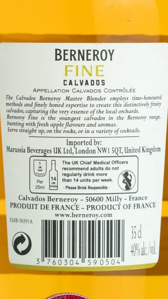 Calvados Berneroy Fine, half bottle view 3