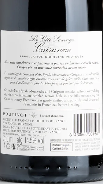 La Côte Sauvage Cairanne, Boutinot 2022 view 3