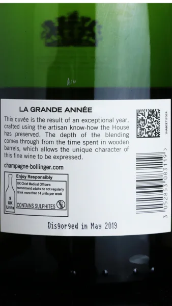 Bollinger La Grande Année 2015 view 3