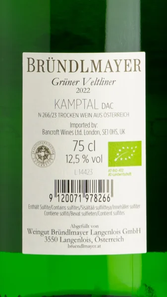 Bründlmayer Kamptal 'Terrassen' Grüner Veltliner 2025 view 3