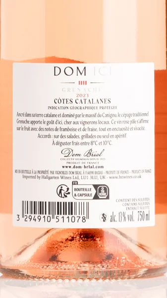 Dom Brial, Côtes Catalanes 'Dom Ici' Rosé 2025 view 3