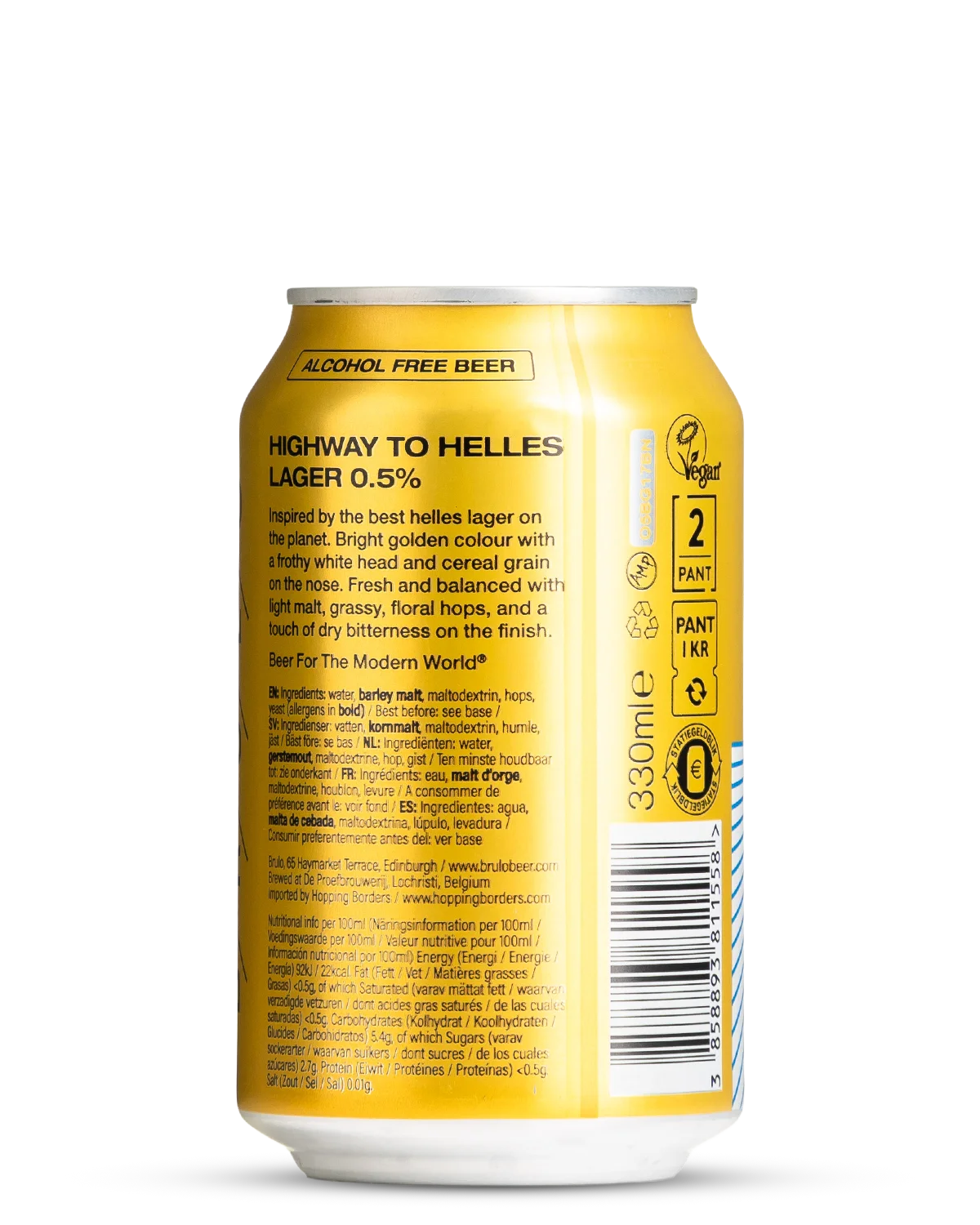 Brulo Highway to Helles Alcohol Free Lager view 2