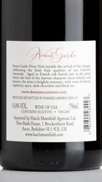 Domaine Carneros 'Avant Garde' Pinot Noir 2022 view 3