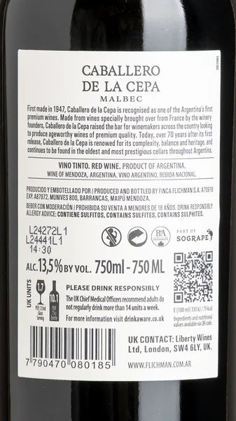 Caballero de la Cepa Malbec Reserve 2024 view 3