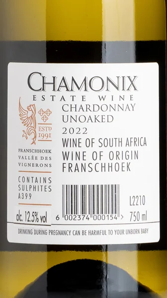 Chamonix Unoaked Chardonnay 2023 view 3