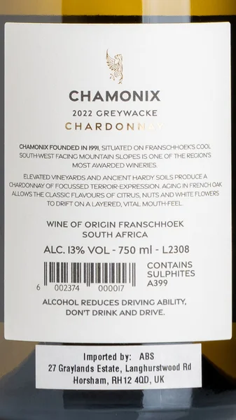 Chamonix Greywacke Chardonnay 2022 view 3