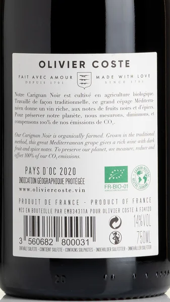 Olivier Coste Carignan Noir 'Je t'aime' 2022 view 3