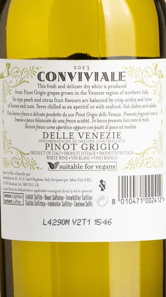 Conviviale Pinot Grigio 2025 view 3