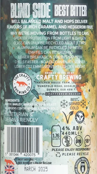 Crafty Brewing Blind Side Best Bitter - CAN view 3