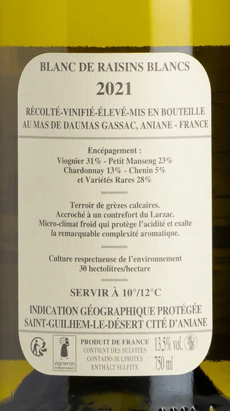 Mas de Daumas Gassac Blanc 2021 view 3