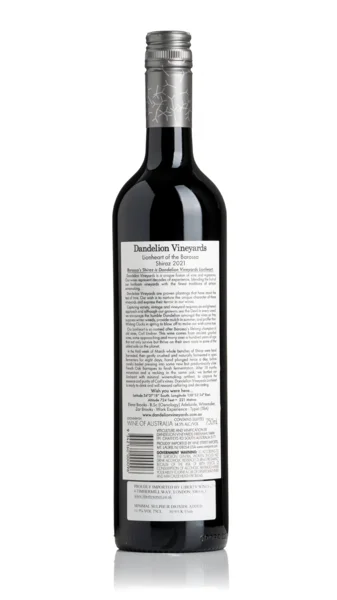 Dandelion Vineyards Lionheart of the Barossa Shiraz 2023 view 2