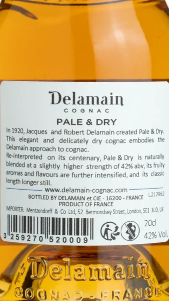 Delamain Pale & Dry XO Cognac 20cl size view 3