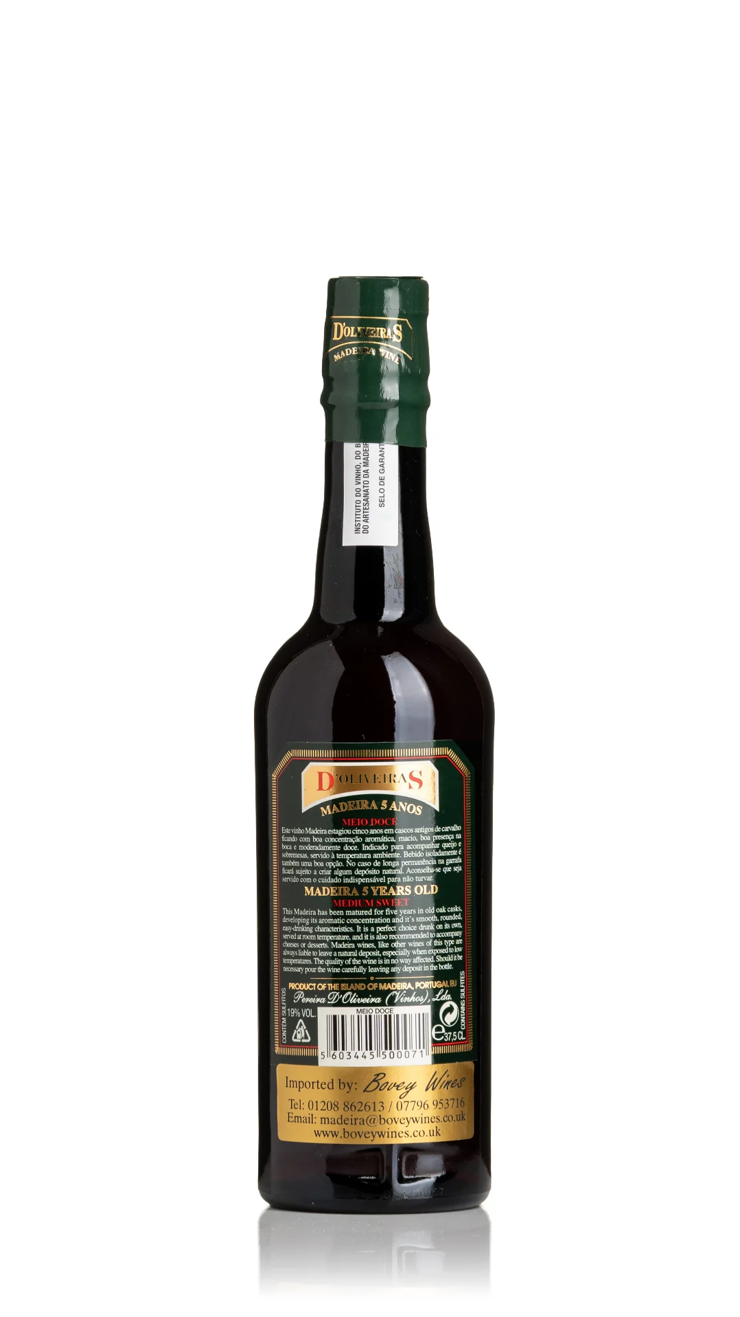 D'Oliveiras Madeira 5 Year-old Medium Sweet - Half Bottle view 2