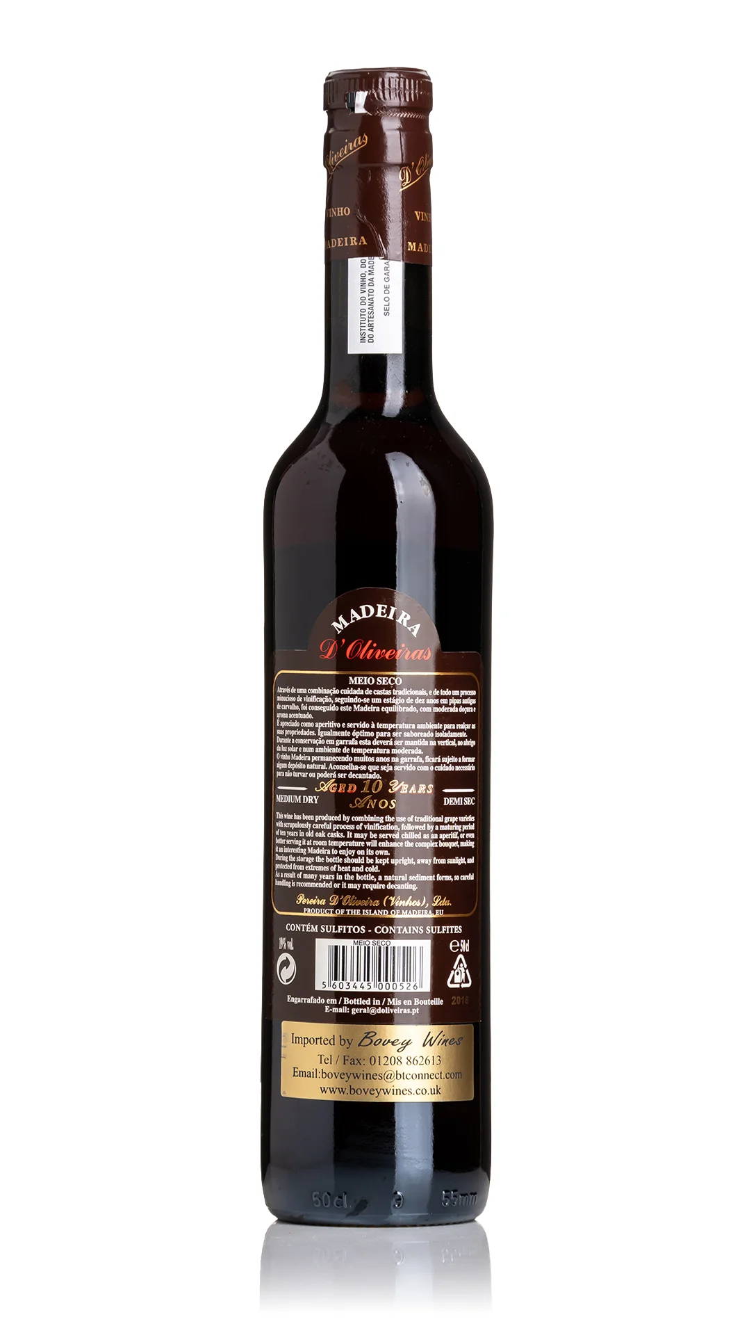 D'Oliveiras Madeira 10 Year-old Medium Dry - 50cl view 2