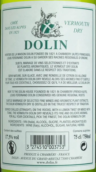 Dolin Vermouth de Chambery Dry view 3
