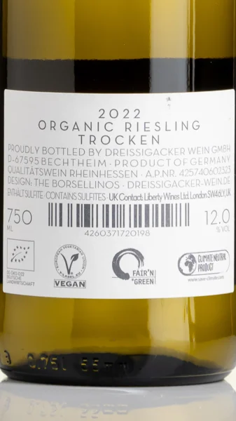 Dreissigacker Organic Dry Riesling 2024 view 3