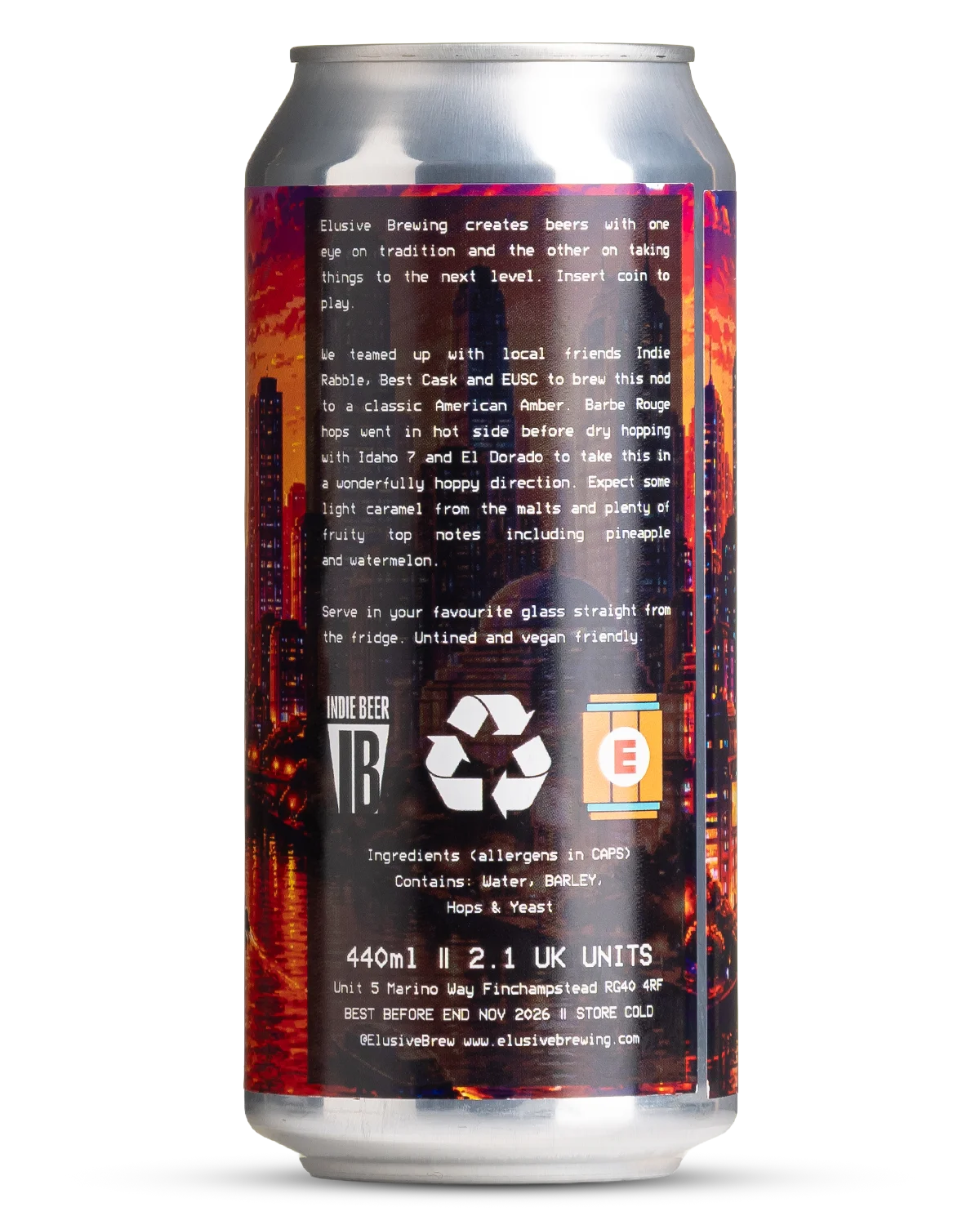Elusive Brewing Amber River American Amber Ale view 2