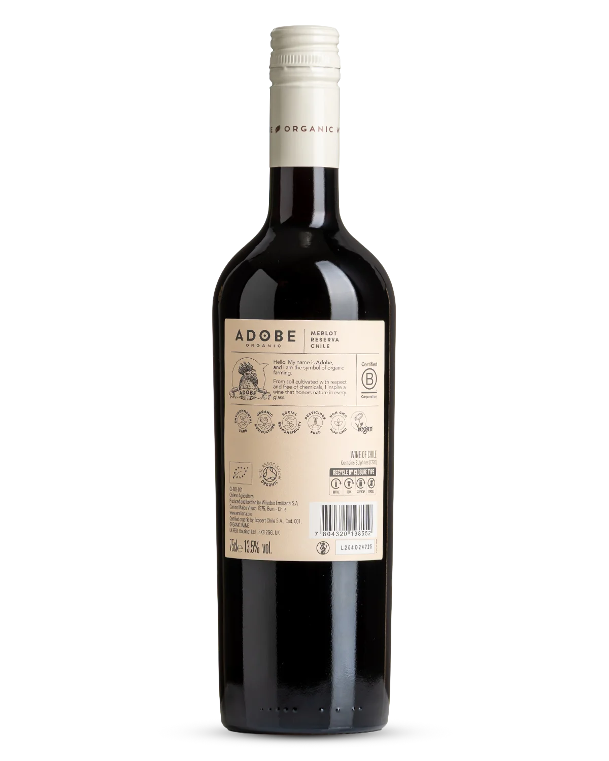 Emiliana Adobe Reserva Merlot 2023 view 2
