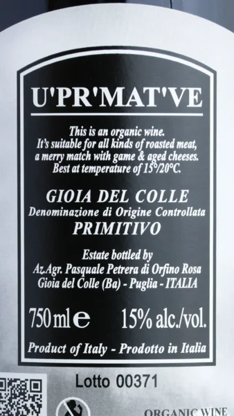 Fatalone Primitivo Gioia del Colle 2024 view 3