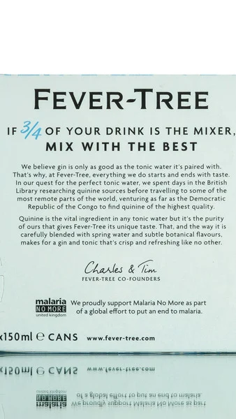 Fever Tree Refreshingly Light Tonic 8 x 150ml Can Pack view 2