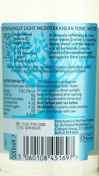 Fever Tree Refreshingly Light Mediterranean Tonic Water view 3