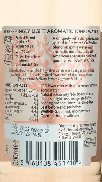 Fever Tree Refreshingly Light Aromatic Tonic Water view 3