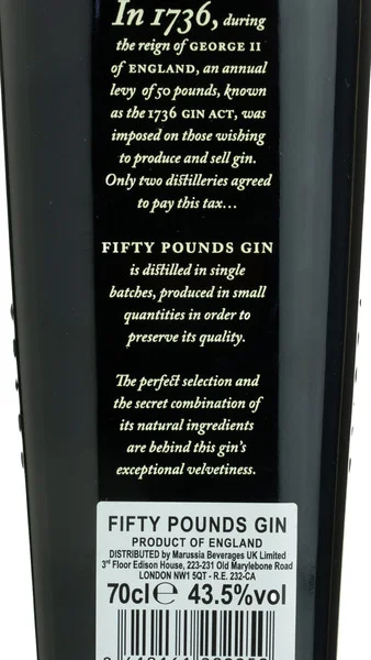 Fifty Pounds Gin view 3