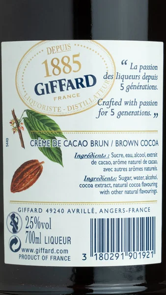 Giffard Creme de Cacao, Brown view 3