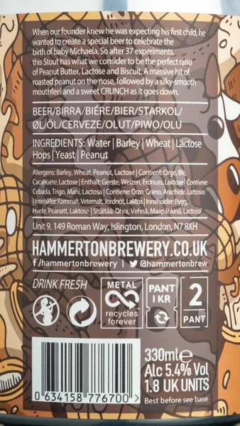 Hammerton Brewery Crunch Peanut Butter Milk Stout view 3