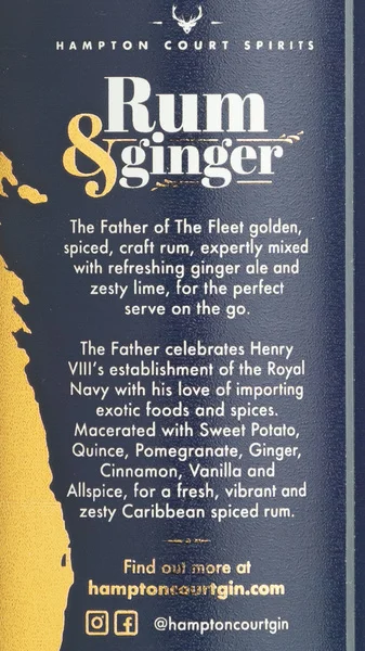 Hampton Court Spirits The Father Rum & Ginger Ale Can NV view 3