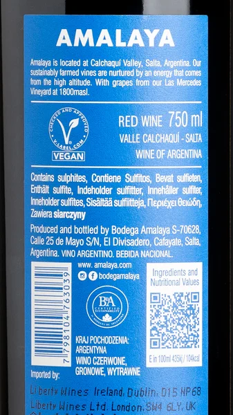 Amalaya Malbec 2024 view 3