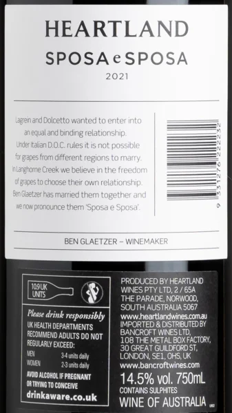 Heartland Wines, Sposa e Sposa 2021 view 3
