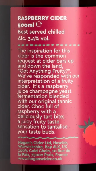 Hogan's Got Anything Fruity Raspberry Cider view 3