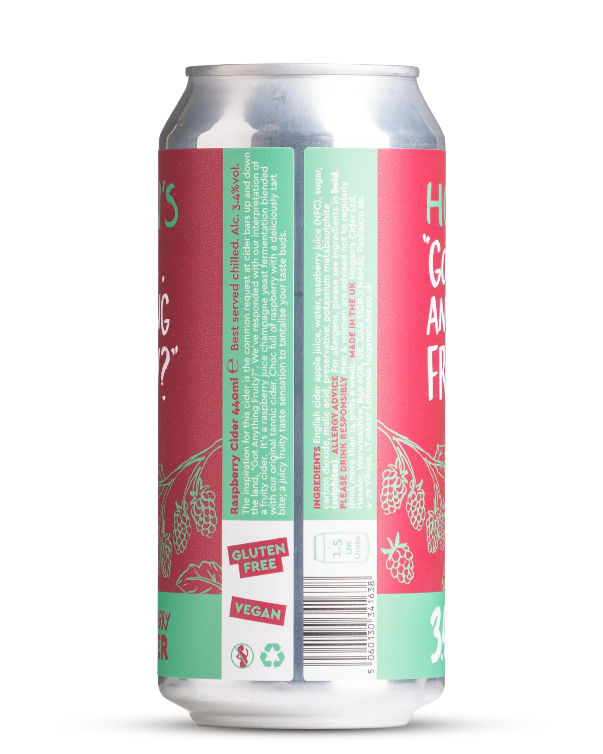 Hogan's Got Anything Fruity Raspberry Cider view 2