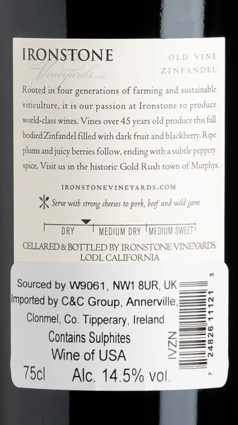 Ironstone Old Vine Zinfandel 2021 view 3