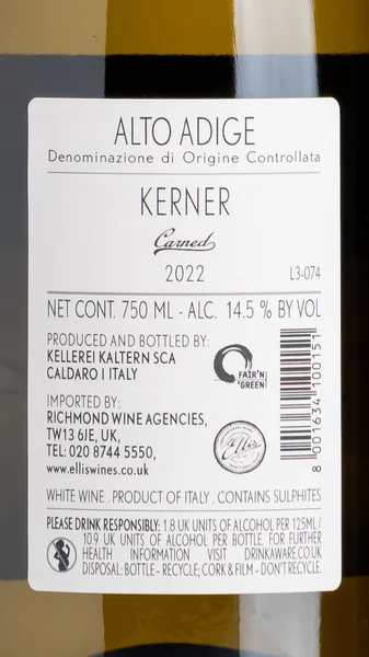 Kaltern 'Carned' Kerner, Alto Adige/Sudtirol 2023 view 3