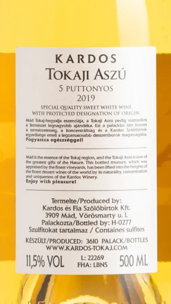 Kardos Tokaji Aszu - 50cl 2019 view 3