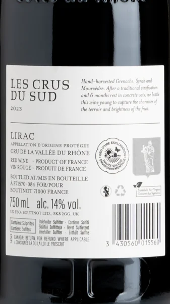Les Crus du Sud, Lirac 2023 view 3