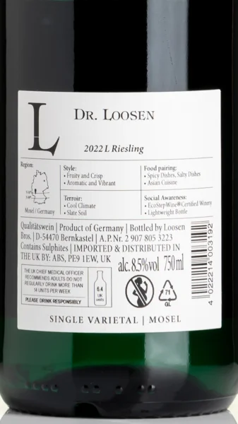Dr Loosen L Riesling, Mosel 2023 view 3