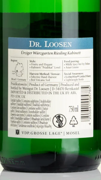 Dr Loosen Urziger Wurzgarten Riesling Kabinett 2023 view 3