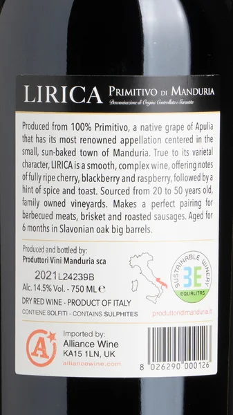 Lirica Primitivo di Manduria 2023 view 3