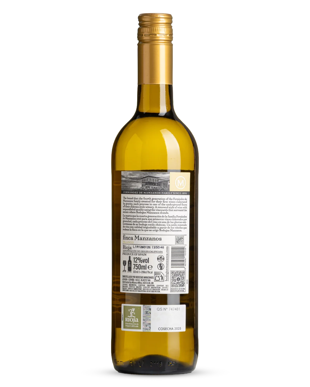Finca Manzanos 1890 Blanco, Rioja 2025 view 2