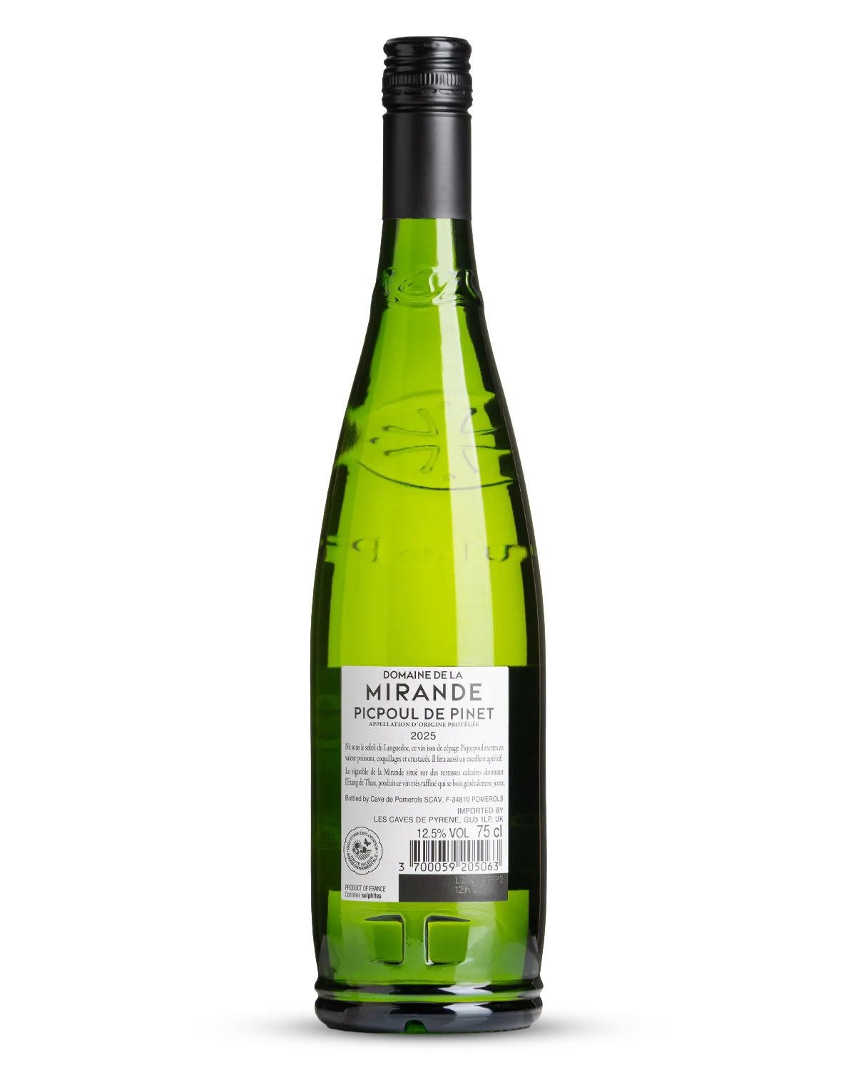 Picpoul de Pinet, Château de la Mirande 2025 view 2