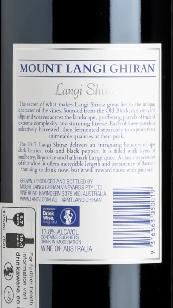 Mount Langi Ghiran Shiraz, Grampians 2017 view 3