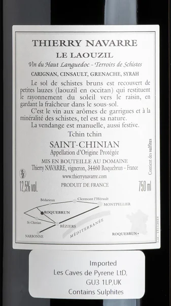 Thierry Navarre Le Laouzil, Saint Chinian 2022 view 3